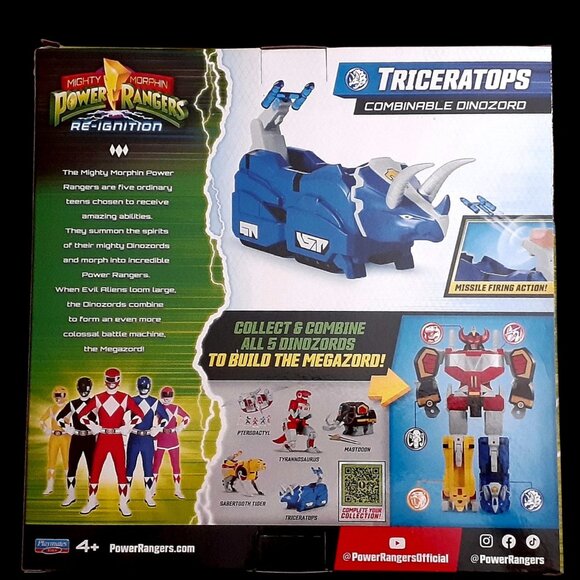 NEW! Mighty Morphin Power Rangers: Re-Ignition - Triceratops Combinable Dinozord - Picture 4 of 6
